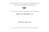 THE SOCIETY OF BULGARIAN TRIBOLOGISTSmtf70.tu-sofia.bg/uploads/Downloads/PROGRAM_BULTRIB_15.pdf · THE SOCIETY OF BULGARIAN TRIBOLOGISTS FACULTY OF INDUSTRIAL TECHNOLOGY TECHNICAL