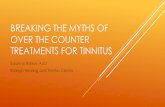 BREAKING THE MYTHS OF OVER THE COUNTER …...OVER THE COUNTER OPTIONS When you search google for Over the counter treatments for tinnitus Over 345,000 websites Shopping gives your
