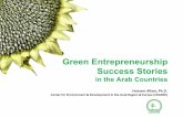 Green Entrepreneurship Success Stories · 2014-06-13 · Green Economy (UNEP) • Results in improved human well-being and social equity, while significantly reducing environmental