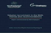 Volume recruitment in the NHS: themes and recommendations · Collaborative recruitment combining the skills of communications professionals, recruiters, HR staff and clinicians, means