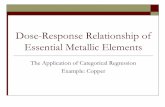 Dose-Response Relationship of Essential Metallic Elementsmclaughlincentre.ca/events/metals/DKrewski... · Advantages of Categorical Regression Define the relationship by increasing