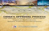 China’s approval proCess...ChinA’s ApprovAl proCess FOR INBOUND FOREIGN DIRECT INVESTMENT Impact on market access, natIonal treatment, and transparency U.S. Chamber of Commerce