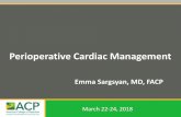 Perioperative Cardiac Management...• EKG • Type of surgery Revised cardiac risk index (RCRI), also referred to as the Lee index American College of Surgeons National Surgical Quality