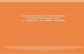 Clinical Practice Guidelines for the Management of ... · Guidelines and position statements 21 Related publications & websites 22 ... The target population is older people receiving