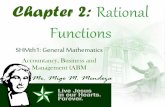 Functionsmigomendoza.weebly.com/uploads/5/4/7/4/54745209/chapter... · 2018-08-31 · Lecture 6: Basic Concepts in Rational Functions SHMth1: General Mathematics Accountancy, Business
