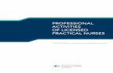 PROFESSIONAL ACTIVITIES OF LICENSED PRACTICAL NURSES · peutic nursing plan, the nursing plan and the wound treatment plan as follows: THERAPEUTIC NURSING PLAN (TNP) “Recorded in