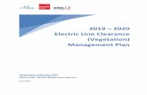 2019 – 2020 Electric Line Clearance (Vegetation ... · 2019 – 2020 Electric Line Clearance (Vegetation) Management Plan Administrator: Hugh Vickers-Willis Head of Vegetation Management