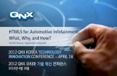 HTML5 for Automotive Infotainment: What, Why, and How?HTML5 for Automotive Infotainment: What, Why, and How? Senthil Kumar, Application Engineer ... • Shorthand for mix of web technologies