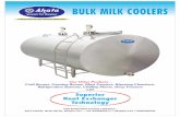 BULK MILK COOLERS Milk Coolers Catalog_0.pdf · avoids the ice formation/freezing of milk. High Load Capacity Robust and sturdy saddles underpin the tank and add strength and dur