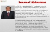 Sumarna F. Abdurahman is Chairman of BNSP (Indonesia … · 2019-11-15 · Sumarna F. Abdurahman Sumarna F. Abdurahman is Chairman of BNSP (Indonesia Professional Certification Authority).