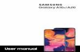 Samsung Galaxy A10e|A20 A102U|A205U User Manual · 2020-01-10 · Start using your device: Use the Power key to turn your device on or off. Do not use the device if the body is cracked