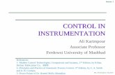 CONTROL IN INSTRUMENTATIONkarimpor.profcms.um.ac.ir/imagesm/354/stories/con_ins/control_inst_5_feedbackdesign.pdfCONTROL IN INSTRUMENTATION References: 1- Modern Control Technologies: