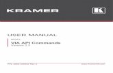 VIA API Commands - Kramer AVk.kramerav.com/downloads/manuals/kramer_via_api_commands.pdf · 2018-05-31 · VIA API Commands – Introduction 1 Contents 1 Introduction 3 1.1 Intended