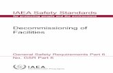 IAEA Safety Standards · 2014-07-08 · IAEA SAFETY STANDARDS SERIES No. GSR Part 6 DECOMMISSIONING OF FACILITIES GENERAL SAFETY REQUIREMENTS This publication includes a CD-ROM containing