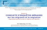 Session VI: CONDUITE D’ENQUÊTES-MÉNAGES sur …...Session VI: CONDUITE D’ENQUÊTES-MÉNAGES sur les migrants et la migration Organizing household surveys on migrants and migration