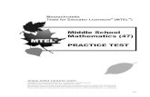 Massachusetts Tests for Educator Licensure (MTEL...This practice test is a sample test consisting of 100 multiple-choice questions and 2 open-response item assignments. To assist you
