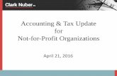 Accounting & Tax Update for Not-for-Profit …clarknuber.com/wp-content/uploads/2016/05/CN-Accounting...Accounting & Tax Update for Not-for-Profit Organizations April 21, 2016 2 Agenda