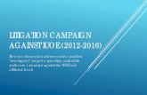 LITIGATION CAMPAIGN AGAINST IUOE (2012-2016) Lawyers... · LITIGATION CAMPAIGN AGAINST IUOE (2012-2016) How two class-action attorneys and a troubled ... leadership, of which Defendant