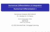Numerical Differentiation & Integration [0.125in]3.375in0 ...mamu/courses/231/Slides/CH04_1A.pdf · Numerical Differentiation Example 1: f(x) = lnx Use the forward-difference formula
