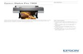 Epson Stylus Pro 7900 - Plot It · Epson Stylus Pro 7900 DATASHEET Take colour and black and white printing to the highest level with Epson´s new wide format printers. Experience