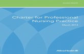 Charter for Professional Nursing Practice · nursing personnel, health teaching and counseling, case finding, and referral to other health resources; and (3) evaluating these actions.