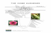 SUMMER, 2010 June, July & August - LSU AgCenter · 2014-08-07 · THE HOME GARDENER Vol. 8, No. 2 SUMMER, 2010 June, July & August The Home Gardener LSU AgCenter East Baton Rouge