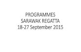 PROGRAMMES SARAWAK REGATTA 18-27 September 2015 · Kementerian Pelancongan Sarawak Pejabat Daerah Bau Jabatan Kerja Raya Bahagian Kuching Kementerian Pembangunan Sosial Sarawak Pejabat
