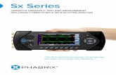 Sx Series - PHABRIX3G-SDI Real-Time Eye (RTE™) Physical Layer Testing Ideal for SDI physical layer line check, commissioning and testing, the SxE is unique in offering rapid display