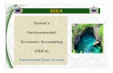 Samoa’s Environmental Economic Accounting (SEEA)...Environmental-Economic Accounting (SEEA) assessment Water accounts identified as a priority Training and capacity building SEEA
