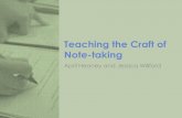 Teaching the Craft of Note-taking - University of …...Teaching Note-Taking •In LeaRN surveys and polls, note-taking ranks within the top three skills students say they most needed