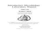 Introductory Microbiology Laboratory Manual · except the week 10 lab. These points will be given based on the signed attendance of the students on the attendance sheet. ... Pre-Lab