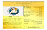 St. Felicitas Catholic Church FEBRUARY 7.pdf · St. Felicitas Catholic Church 1662 Manor Blvd. San Leandro Email: stfelicitaschurch@comcast.net Telephone Number (510) 351-5244 Fax