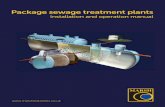 Package sewage treatment plants - Marsh Industries · after the sewage treatment plant to allow for movement between the tank and the pipe work. ¢ The excavation should be backﬁlled