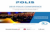 2019 POLIS CONFERENCE...2 AGENDA OVERVIEW sday 26/11 9.00 - 12.00 SIDE EVENTS: IRU-POLIS round-table on coach access to cities (upon invitation only) River 1 12.00-17.00 Polis Annual