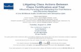 Litigating Class Actions Between Class Certification and TrialLitigating Class Actions Between Class Certification and Trial Effectively Pursuing and Defending Pre-Trial Motions and
