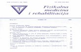 Fizikalna i rehabilitacijska medicina god 1987 - br - 3 - 4 · FIZIKALNA MEDICINA REHABILITACIJA CONTENTS Hrvatske of Croatian of Physical Therapists Number IV Jajié, Z. M. therapy