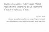 Bayesian Analyses of Rubin Causal Model--Application to … · 2018-11-30 · Bayesian Analyses of Rubin Causal Model --Application to separating active treatment effects from placebo