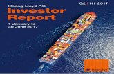 Q2 I H1 2017 Hapag-Lloyd AG Investor Report · 4 INVESTOR REPORTI Q2 / H1 2017 UASC Ltd. and its subsidiaries (UASC Group) were consolidated on 24 May 2017 and are included in the