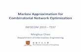Markov Approximation for Combinatorial Network Optimizationmhchen/projects/MA.infocom.10.pdf · Markov Approximation for Combinatorial Network Optimization INFOCOM 2010 –TS37 Minghua