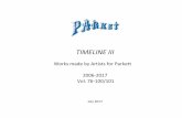 TIMELINE III - Parkett · TIMELINE III Works made by Artists for Parkett 2006-2017 Vol. 76-100/101 July 2017 . 320 321 ... cap, glasses, mask, ear muffs, sneakers, cable tie, ...