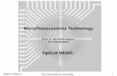 Micro/Nanosystems Technology · MOEMS derive their functionality from the miniaturization of: • Optics • Electronics • Mechanics Microactuators with optical functionality Mechanics