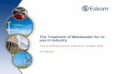 The Treatment of Wastewater for re- use in Industrynla.org.za/webfiles/conferences/2015/T+M 2015 Presentations/Monday, 12... · • Demineralisation (Demin) Plant • Condensate Polishing