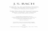 J. S. BACH · 2017-04-04 · J. S. BACH Violinsoli aus den geistlichen Kantaten, Messen, Passionen und Oratorien Mit einer 2. Violinstimme für zwei Soli Violin Solos from the Sacred