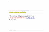 Train Operations Agreement Deed – Coal...11120860/9 page 3 11.2 Non-compliance by Operator with Train Description 54 11.3 Certain matters to apply consistently to all Railway Operators