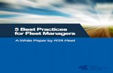 5 Best Practices for Fleet Managers...5 Best Practices for Fleet Managers A White Paper by RTA Fleet. Table of Contents 1 About This White Paper ... Total Cost of Ownership (TCO):