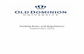 Parking Rules and Regulations - ODU...2019-2020 Parking and Traffic Procedures Having more than one vehicle registered to the same permit on campus at the same time, registering vehicles