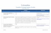 Transfer Pricing Country Profile · 2019-06-18 · Colombia Updated May 2019 Colombia Transfer Pricing Country Profile Updated May 2019 SUMMARY REFERENCE The Arm’s Length Principle