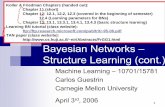 Koller & Friedman Chapters (handed out): Chapter 11 (short ...guestrin/Class/10701-S06/Slides/bns-learn-clustering-annotated.pdf1 Bayesian Networks – Structure Learning (cont.) Machine
