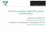HVAC product labelling and certification...1/ 2011 HVAC product labelling and certification Sylvain COURTEY s.courtey@eurovent-certification.com Eurovent Certification Company (ECC)