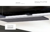 Acoustics + Lighting · 2017-10-11 · Atlantis, Multiline introduit un produit qui combine l’éclairage et l’acoustique d’une façon unique. On offre ainsi deux solutions en